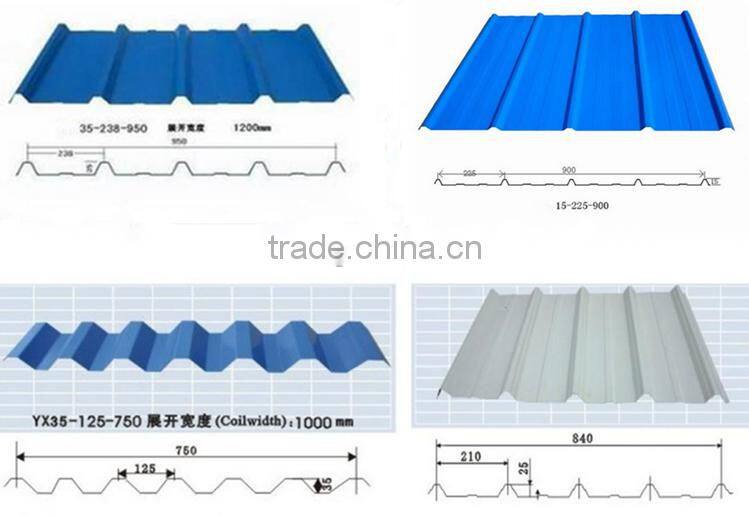 Galvanized Metal Sheet Making Machine / Steel Roofing Profile Cold Roll Forming Machine
