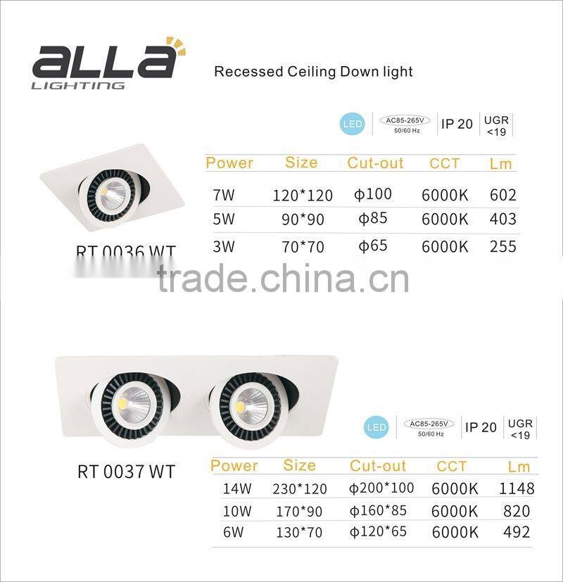 factory wholesale 5 inch 14w dimmable round shape white cob led downlight with 2 years warranty