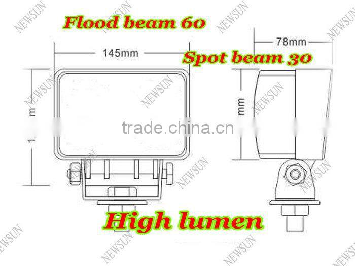 100% Waterproof work lamp for tractor 33w c ree work light For Off Road Atv Suv 10-30V DC IP68 RoHS Certificated