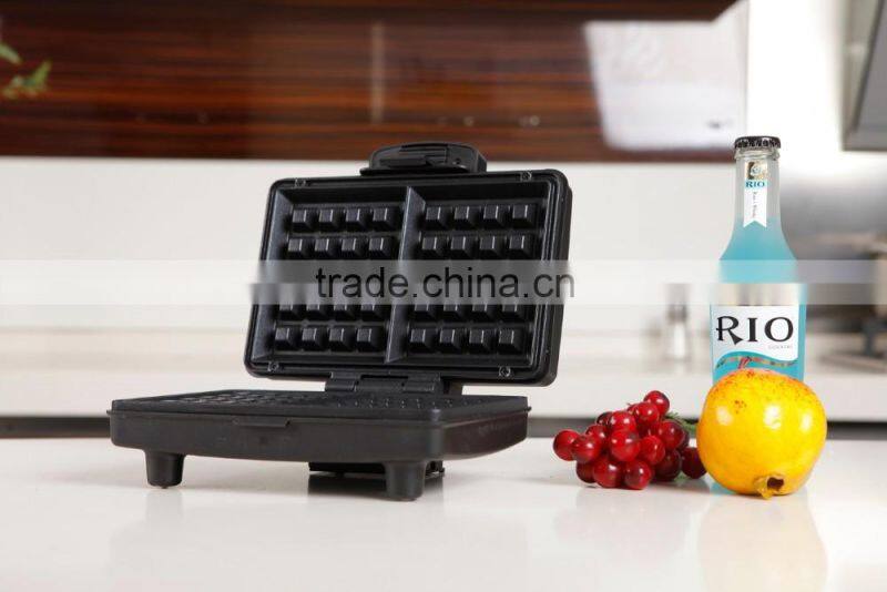 selling on TV 2 Slice SS cover Electric Non-stick Coating bread Waffle Maker