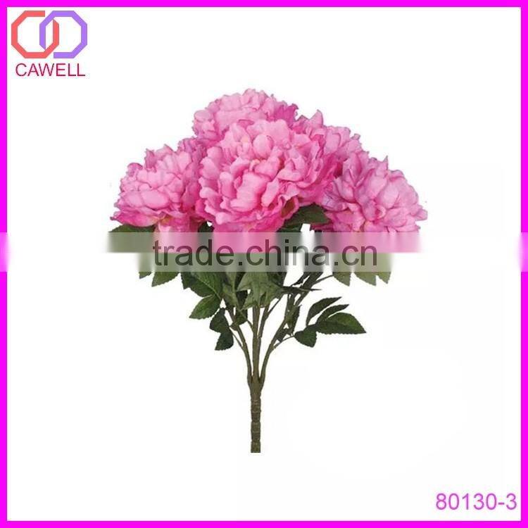 Factory direct sale artificial flower silk 5 head penoy flower