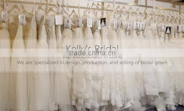 2015 sophisticated bead bodice flowers colored short wedding dress with long tail