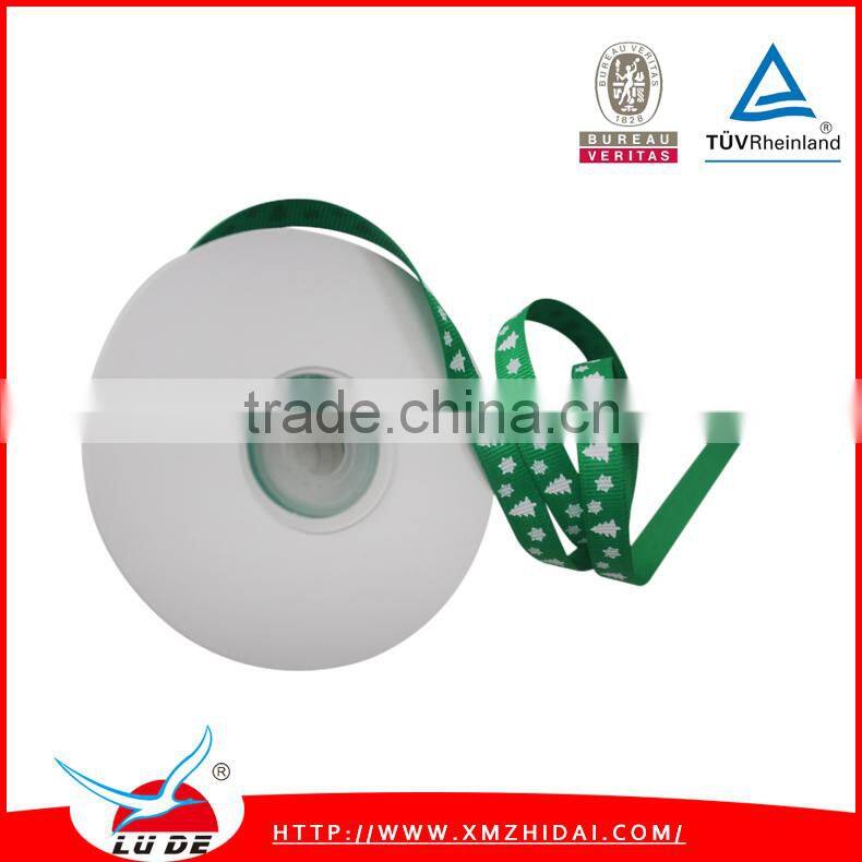 2016 Custom factory printed satin ribbon for christmas decoration