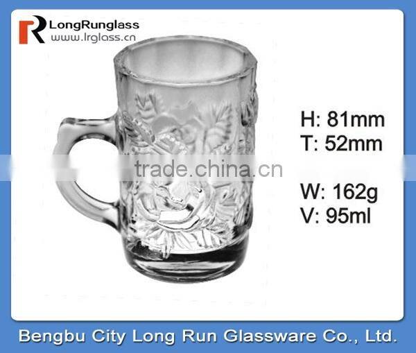 LongRun 12oz charming carved fancy drinking tableware glass water glass cup