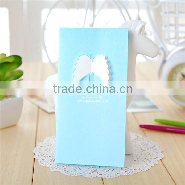 Hand Made Paper Folding Birthday Greeting Cards Design with heart and handle