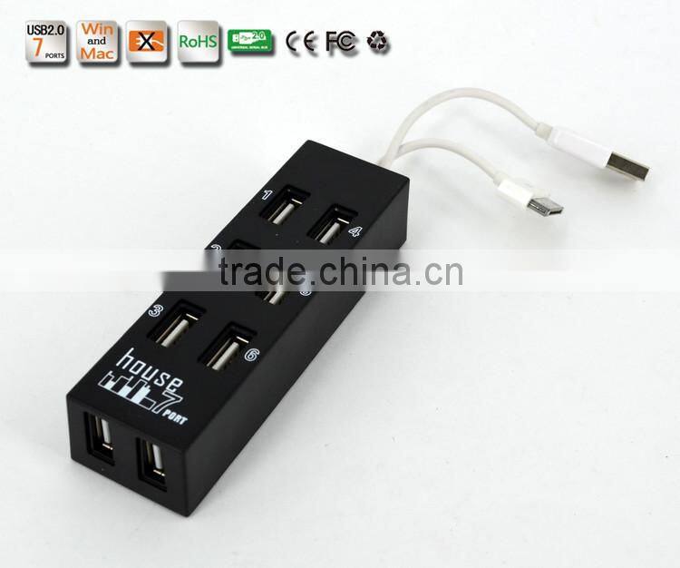 Hi-speed usb por hub, 8 port 480MBPS usb 2.0 hub for IPHONE