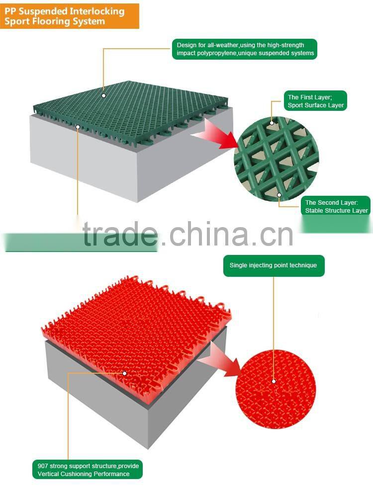 Outdoor garden high quality plastic flooring
