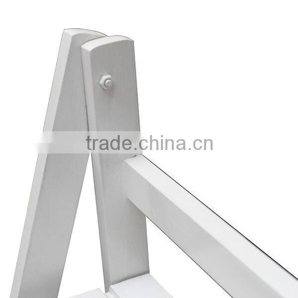Wooden White Garden 3 Tier Shelf Plant Pot Rack Stand