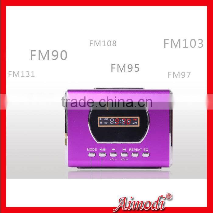 2015 new design novelty wireless speaker mini portable with lcd dis player