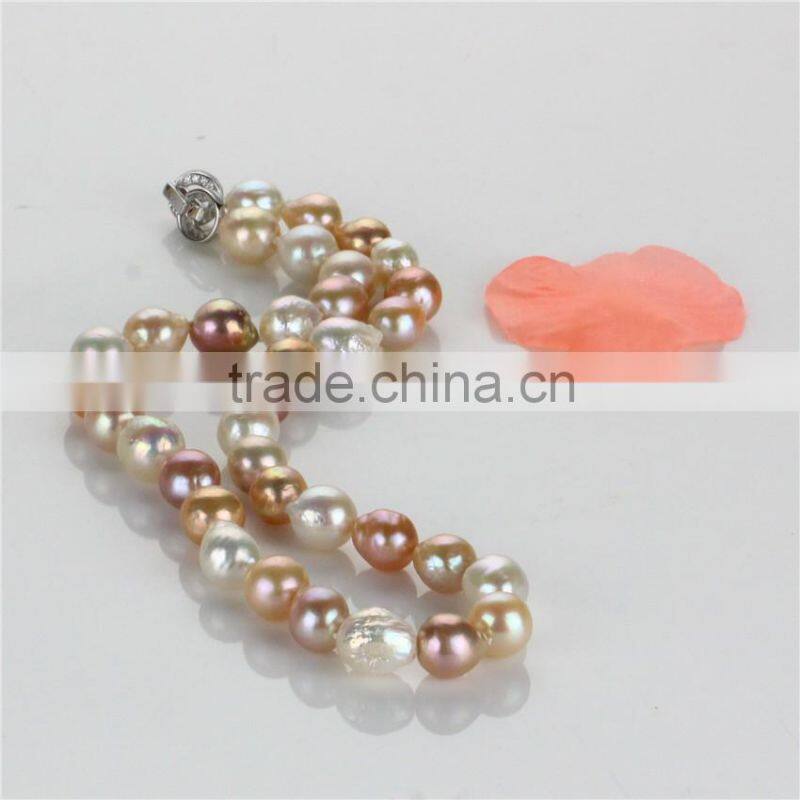 10-12mm AA multi color edison natural latest single pearl jewelry set, fresh water pearl jewelry set