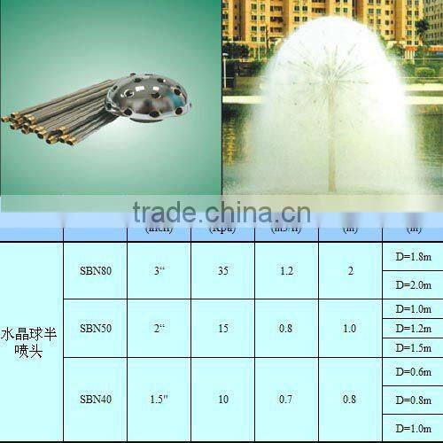 Semi-Spherical Dandelion Fountain Nozzles System