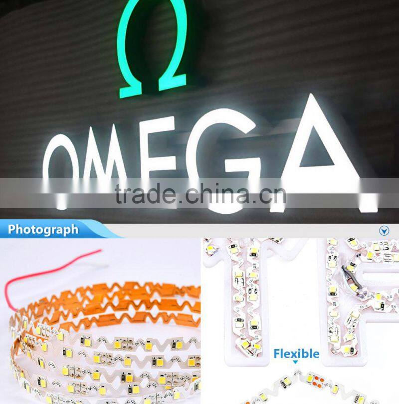 7.2w SMD 2835 S shape super ultra thin 100m led strip