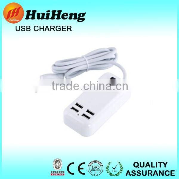 Hot-sales travel 4 port desktop usb wall charger mobile solar charger