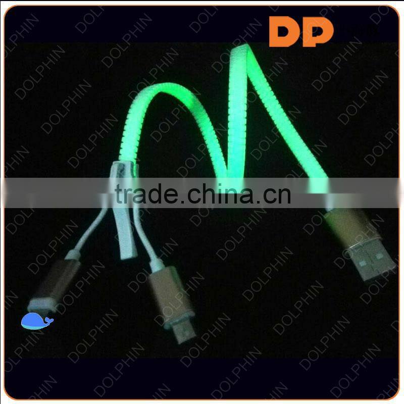 both ends micro and 5 pin usb zipper type c cable suitable for apple usb cable for android phone