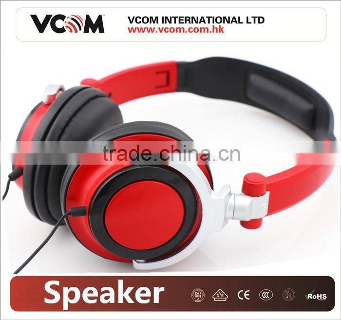 VCOM 2015 Foldable Stereo Headphone for DJ from China Factory
