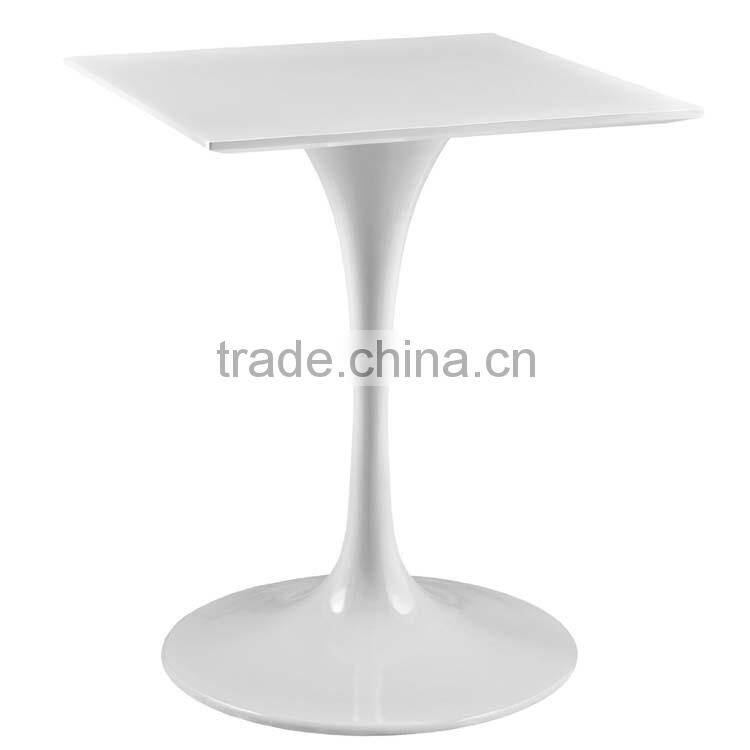 Powder coated metal chrome dining table base