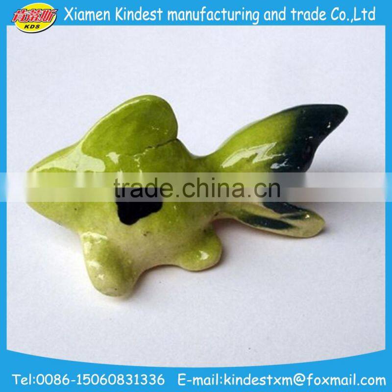 2016 custom glazed animal ceramic fish figurines for promotion