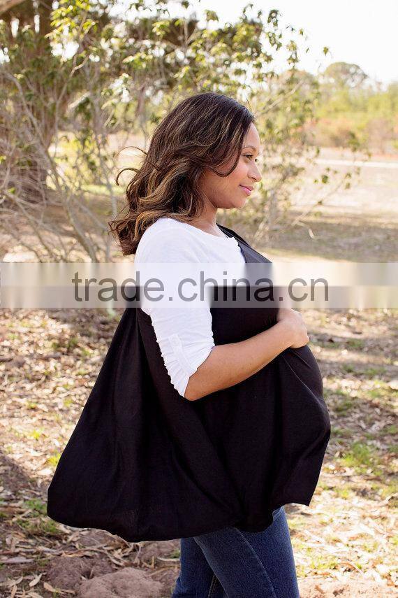 bamboo spandex jersey navy blue Infinity Baby Breast Feeding Apron
