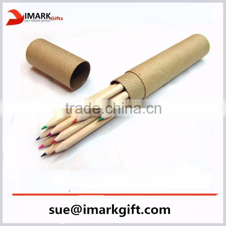 Natural wooden pencil with 12 colors /high quality long color pencil