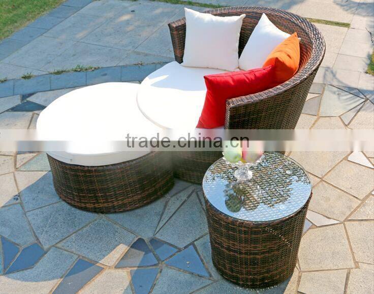Outdoor Wicker Rattan Patio Sunbed Lounger Sofa Chair Furniture Set
