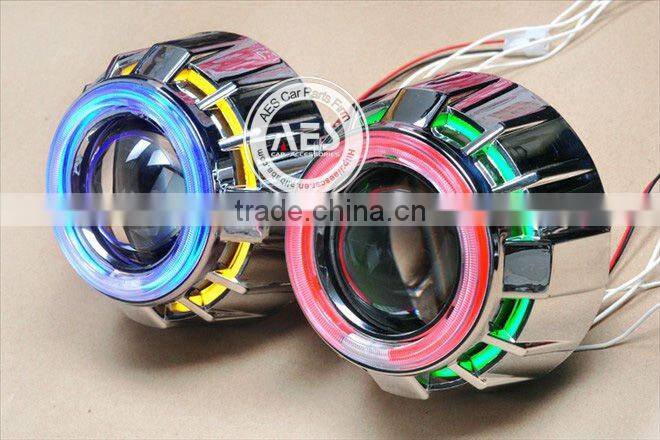 factory wholesale price headlight H4 h7 automotive bixenon hid projector len H1 mini dual angeleye