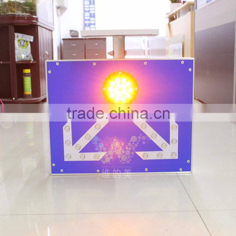 Road safety aluminum led flashing sign board solar powered traffic sign