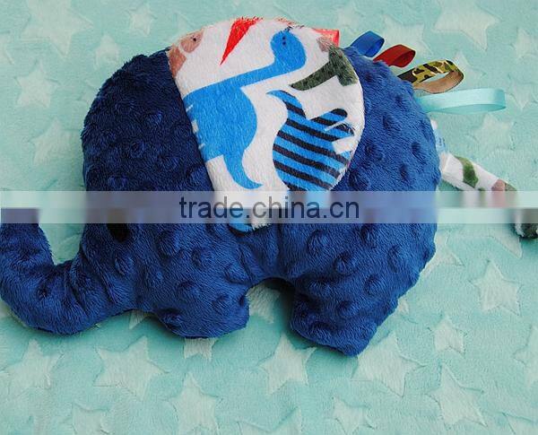 New design MOQ 50pcs like baby face ultra soft minky blanket elephant