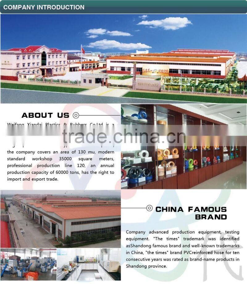 colorful PVC braided fiber reinforced net hose with logo