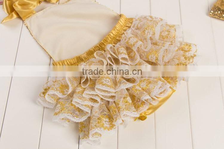 2017 New Product Wholesale Boutique Solid Shiny Romper, Bow-Knot Hairband Baby Adorable Girls Summer Clothes