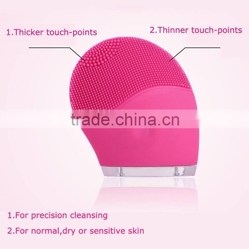 Latest IPX5 waterproof portable mini deep clean electric silicon facial cleanser for home use