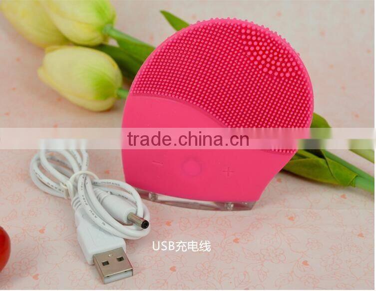 Electric Face Cleanser Vibrate Waterproof Silicone Cleansing Brush Massager Facial Vibration Skin Care Spa Massage