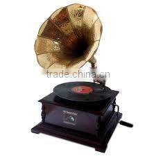 gramaphone , wooden gramaphone