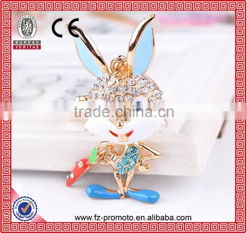 Various Animal Rhinestone Keychain Cute Mouse Shaped keychain