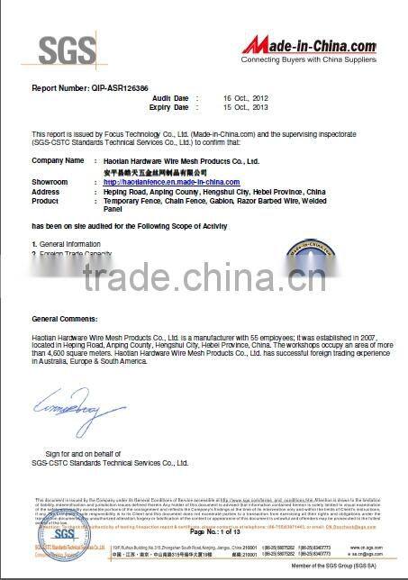 China supplier low price cheap razor barbed blade wire specification