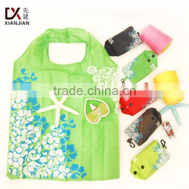 190T Porcelain Pattern Polyester Shopping Bag Custom Made (BZDD005)