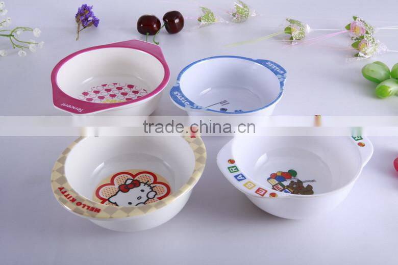 EU standard melamine dinner plate and bowl with cartoon design printing