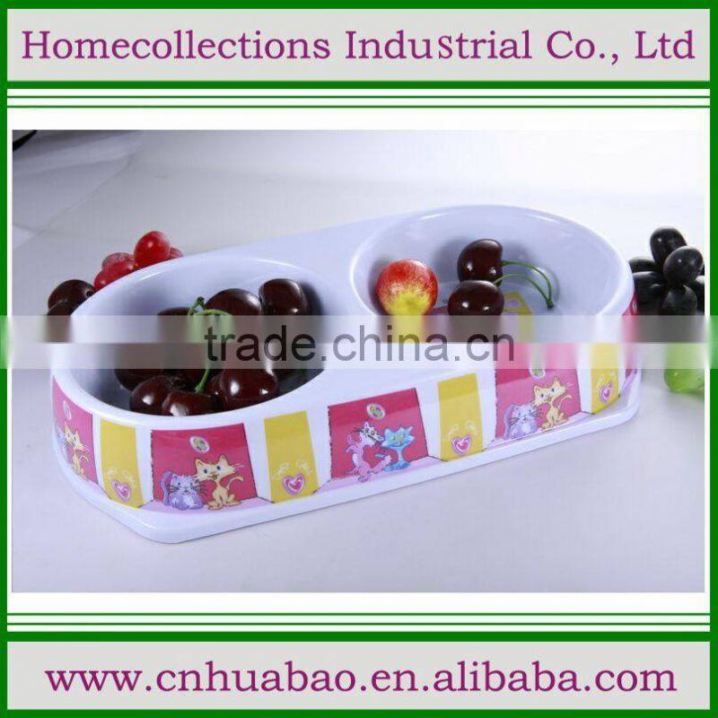 2016 popular Convenient double dinner stainless steel pet bowl manufacturer,red color
