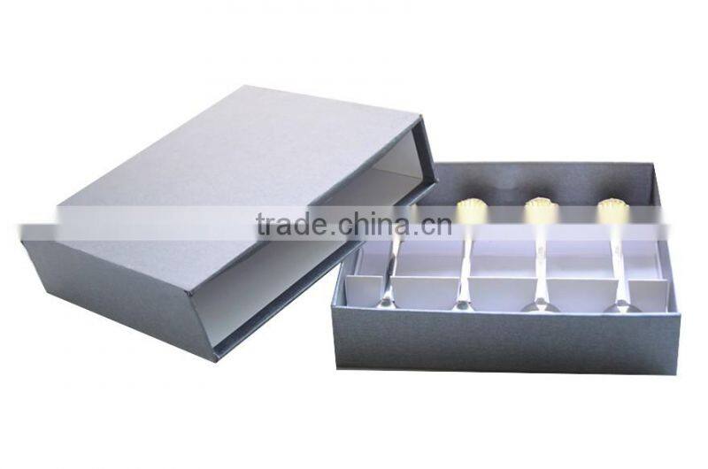 Reusable stainless steel spoon and fork set with poly handle for dessert