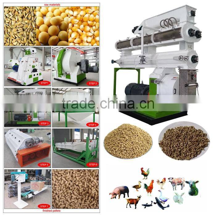 Latest Research 250 Artificial Poultry Feed Pellet Production line