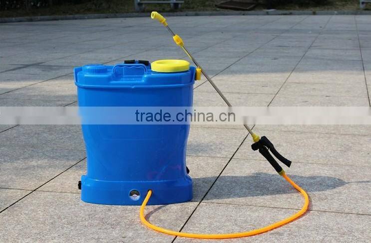 18L plastic eletric knapsack pump sprayer,flux adjustable,high pressure, low energy consumption and large capacity