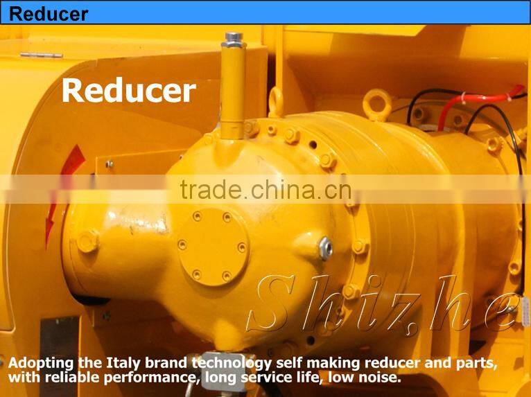 Hydraulic discharging double-shaft 1500 concrete mixer lift
