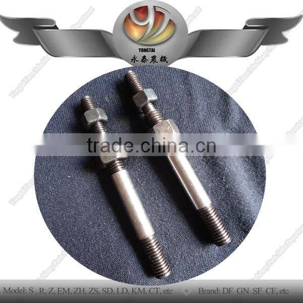 Farm tractor engine stud for rocker arm shaft support