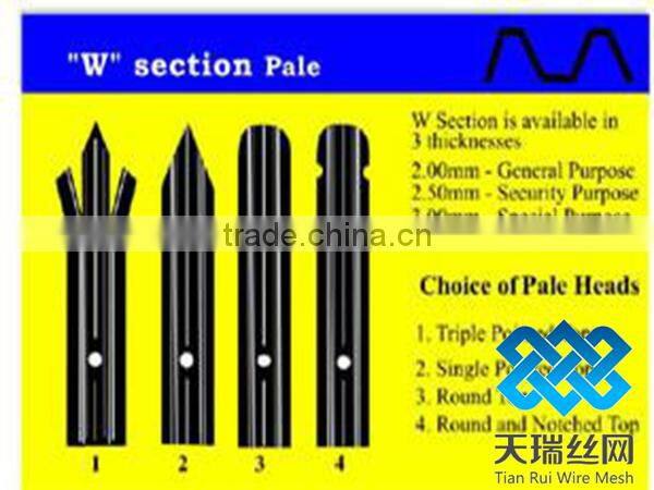 palisade fence /galvanized palisade fence/powder coated palsade fence