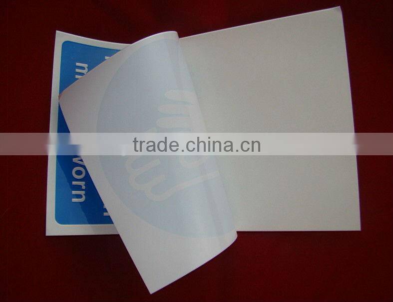 OEM printing self adhesive hand protection pvc sticker