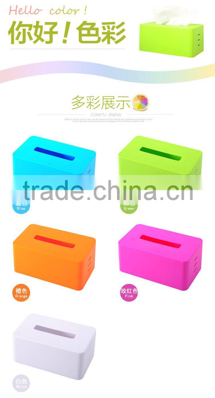 solid color plastic tissue box