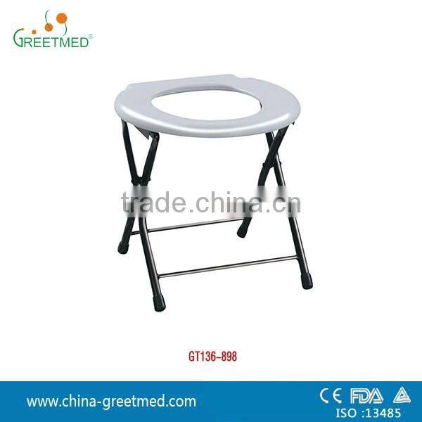 cheap price hospital folding commode chair for elderly without wheels
