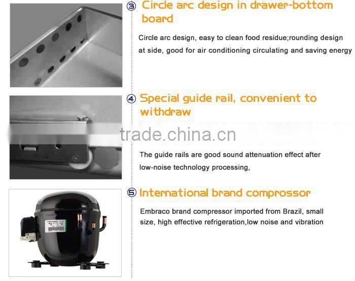 Commercial Used Refrigerator Counter/Bench Top Refrigerator/Desk Refrigerator(INEO is professional on commercial kitchen project