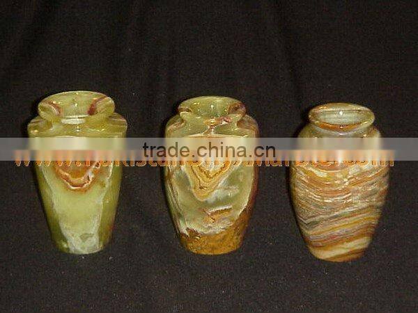 natural Onyx Flower Vase, stone handicraft, Marble onxy handicraft, gift and craft
