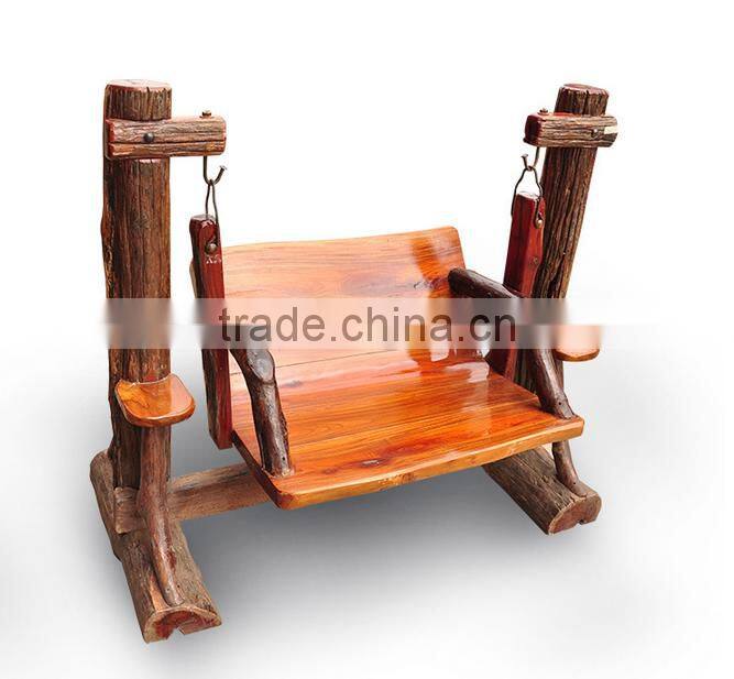 Southeast Asia Style Outdoor Wooden Swing, Special Design Garden Leisure Swing, Teak Wood Double Swing (BF01-X1177)