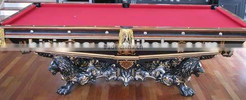 Classical Antique carving wooden pool table, snooker table,billiards,MOQ:1PCS(B68002)